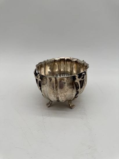 Rococo-style 800 silver finger bowl circa...