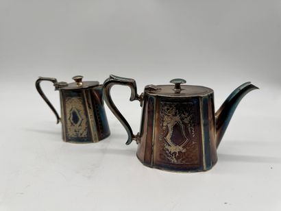 Collis & Co Birmingham Pair of silver-plated...