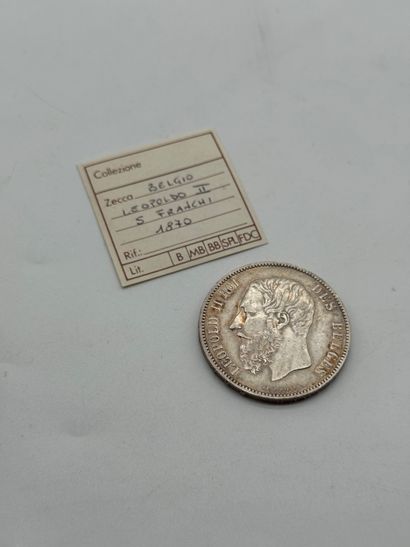Belgium Leopold II 5 Francs 1870
Belgian...