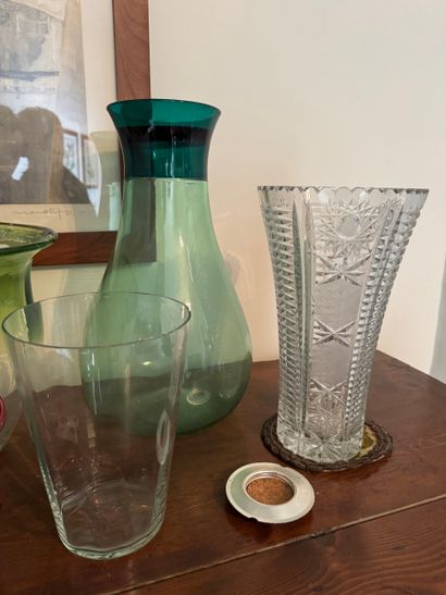 Set of 10 glass and silver-plated metal pieces
Set...