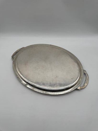 Large silver 800 serving tray with handles...