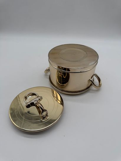 GUCCI Ice bucket with brass and silver-plated...