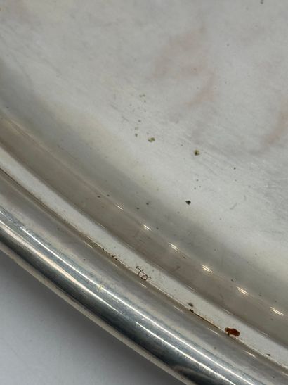 Large silver 800 serving tray with handles...
