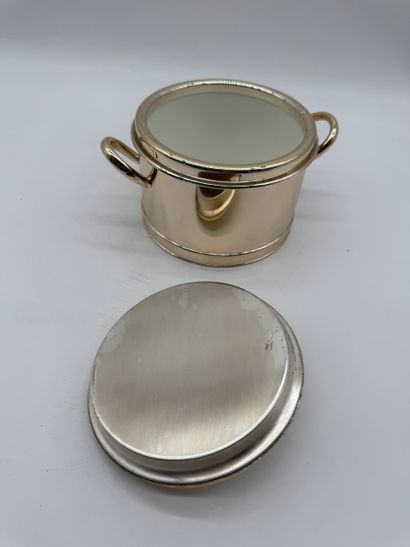 GUCCI Ice bucket with brass and silver-plated...
