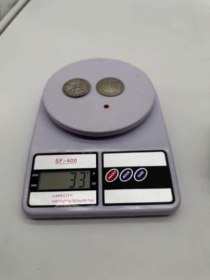 Set of two silver numismatic refrappes Banca...
