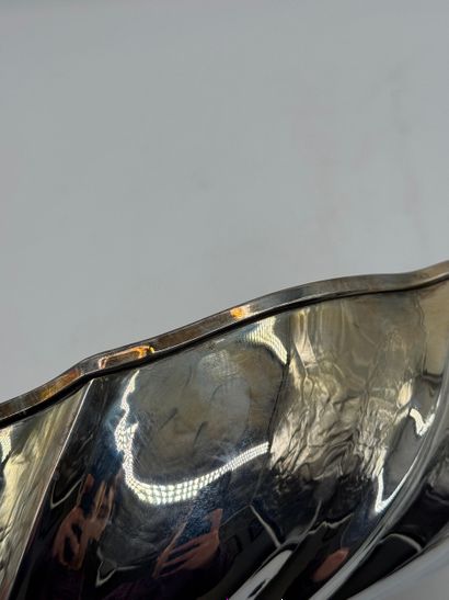 Large 800 silver table basket, Italy, circa...