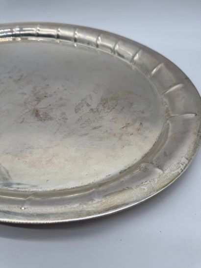 Large 800 silver oval serving tray Italy,...
