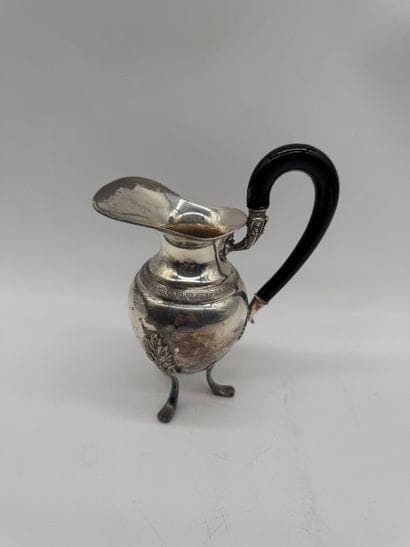 Empire-style 800 silver tripod milk jug,...