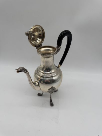 Neo-Empire 800 silver tripod coffee pot,...