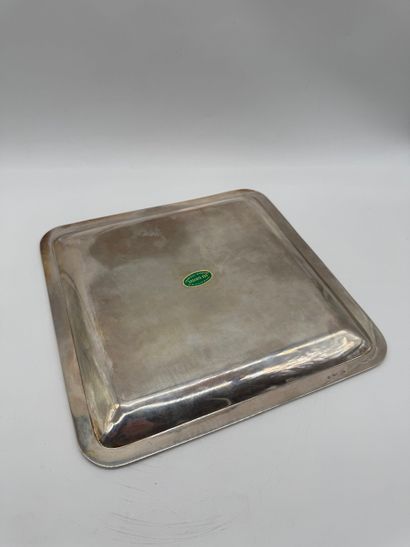 800 silver square serving tray Italy, circa...