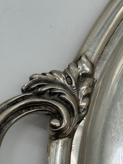 Large silver 800 serving tray with handles...