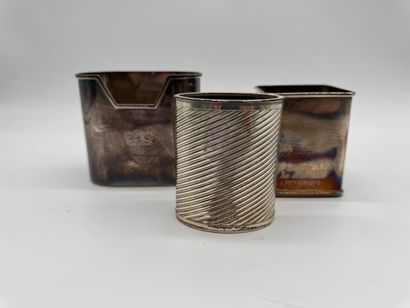 Set of three Italian silver pencil holders...