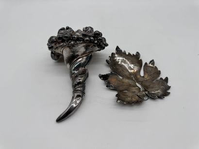Italian silverware set Horn of plenty and...