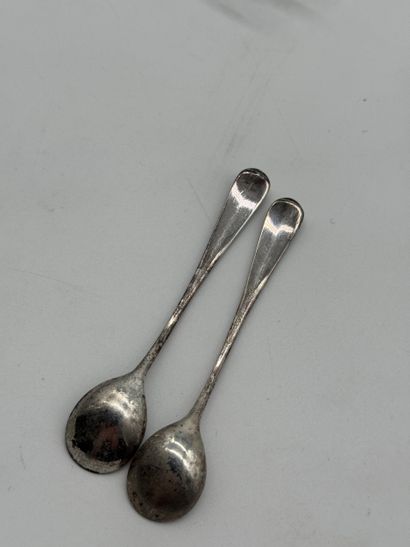 Pair of Empire-style silver 800 salerons...