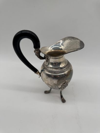 Empire-style 800 silver tripod milk jug,...