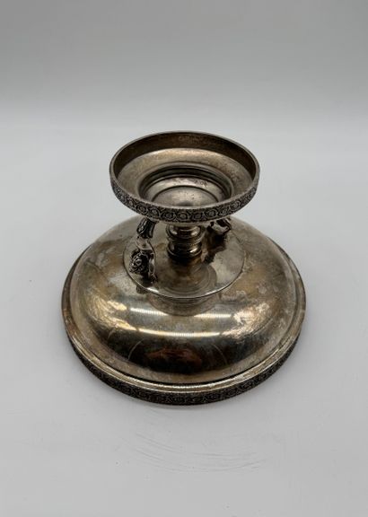 925 silver pedestal bowl decorated with winged...