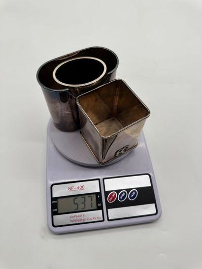 Set of three Italian silver pencil holders...