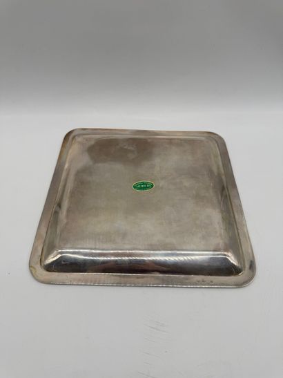 800 silver square serving tray Italy, circa...