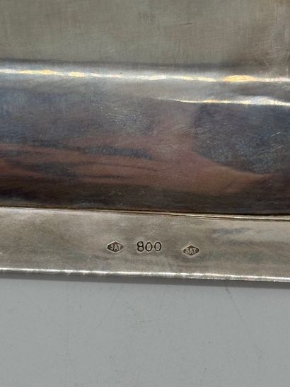 800 silver square serving tray Italy, circa...