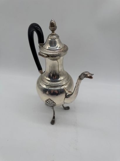 Neo-Empire 800 silver tripod coffee pot,...