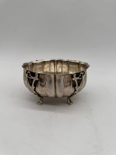 Rococo-style 800 silver finger bowl circa...