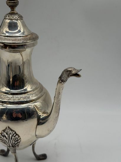 Neo-Empire 800 silver tripod coffee pot,...