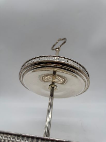 800 silver two-tier dumb waiter, circa 1950-1970
Solid...