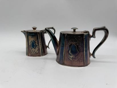 Collis & Co Birmingham Pair of silver-plated...