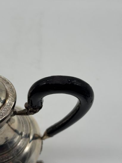 Neo-Empire 800 silver tripod coffee pot,...