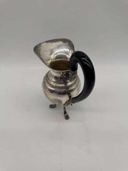 Empire-style 800 silver tripod milk jug,...