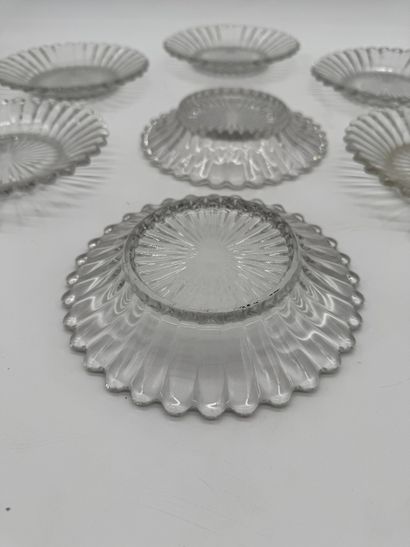Val Saint Lambert Suite of seven crystal...