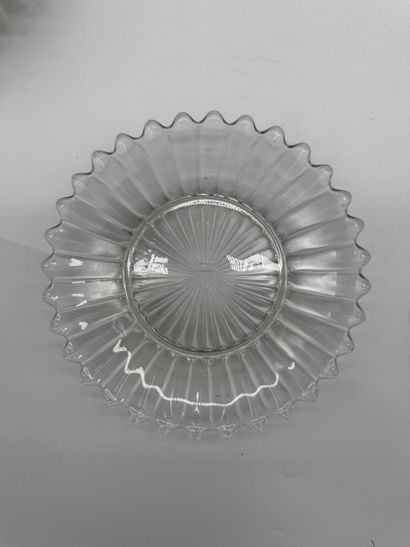 Val Saint Lambert Suite of seven crystal...