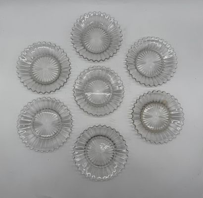 Val Saint Lambert Suite of seven crystal...