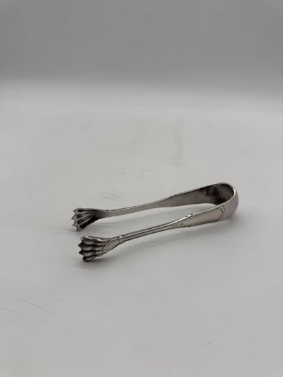 800 silver sugar tongs with claw decoration,...