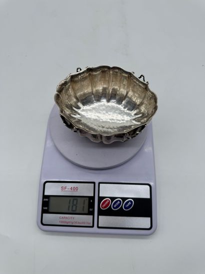 Rococo-style 800 silver finger bowl circa...