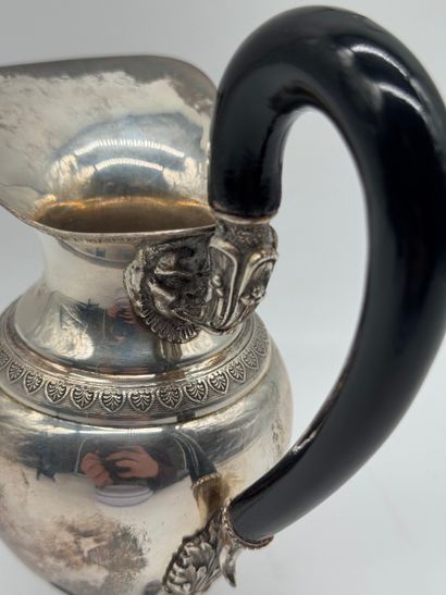 Empire-style 800 silver tripod milk jug,...