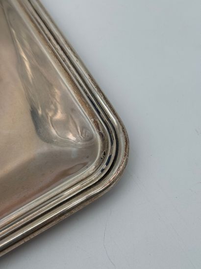 800 silver square serving tray Italy, circa...