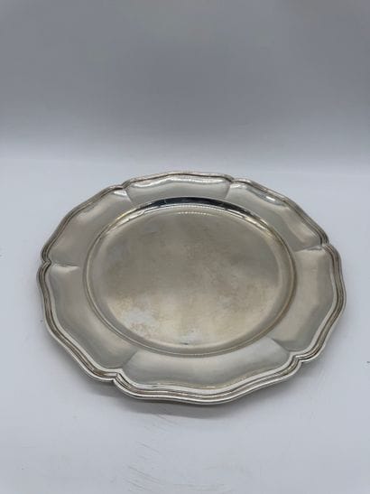 Louis XV style 800 silver circular serving...