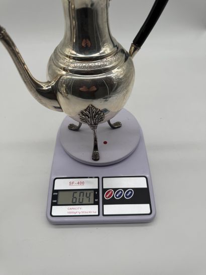 Neo-Empire 800 silver tripod coffee pot,...