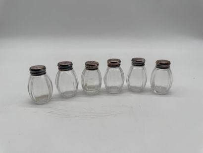Christofle / Cardeilhac Box of six crystal...
