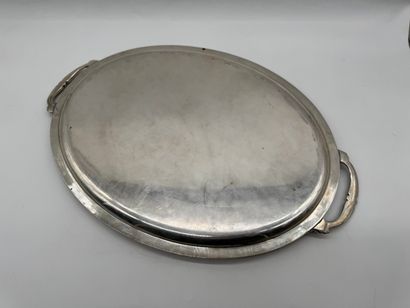 Large silver 800 serving tray with handles...