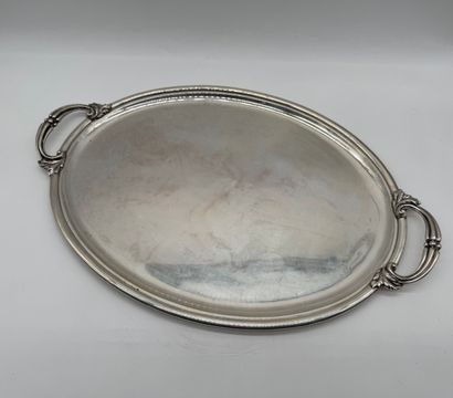 Large silver 800 serving tray with handles...