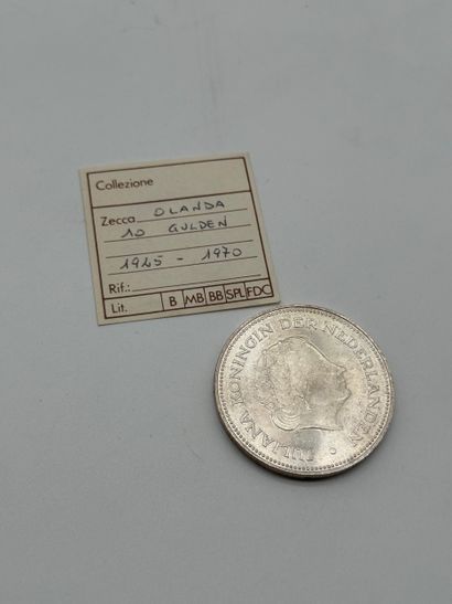 Netherlands Juliana 10 Gulden commemorative...