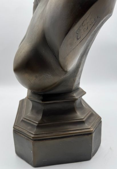 Edouard Fiers (1822-1894) - Female bust with...