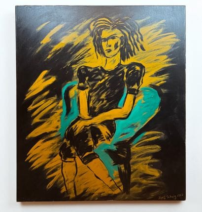 Rolf König (born 1939)
Woman sitting on a...
