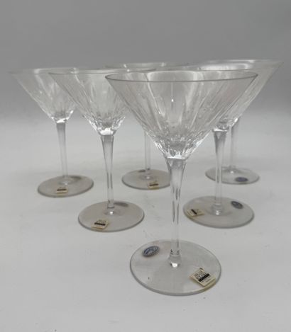 Set of 6 cocktail glasses in Miller Rogaska...