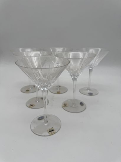 Set of 6 cocktail glasses in Miller Rogaska...