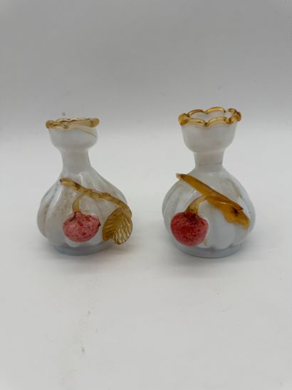 Pair of opaline glass candlesticks
Pair of...