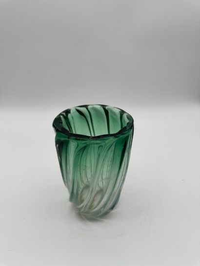 Green crystal vase - in the taste of Val...
