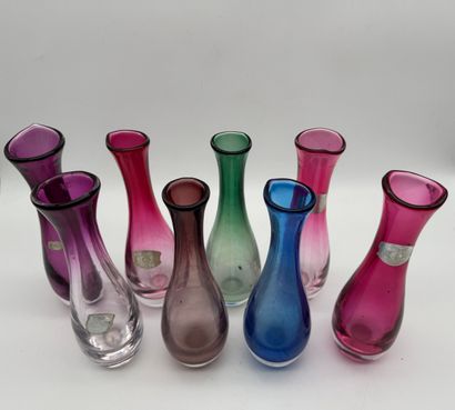 Val Saint-Lambert (XX century) Set of 8 colored...